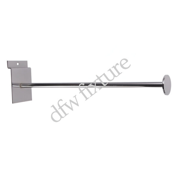 Chrome Faceout Round Tube 12" For Slatwall