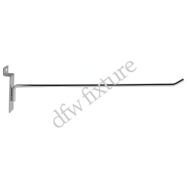 Slatwall 12" Hook -Chrome