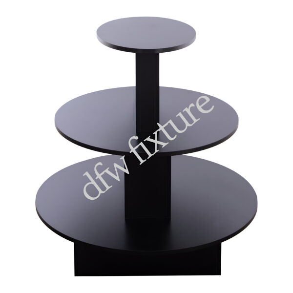 3 Tier Round Display Table-Black
