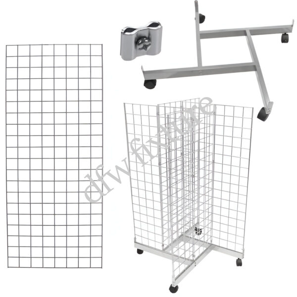 Grid 4-Way Display- 5ft- Chrome