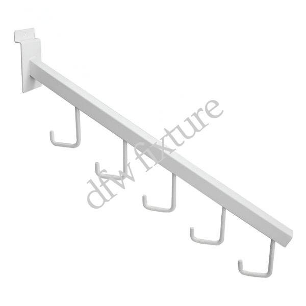 Slatwall 5 Hook Waterfalls-White