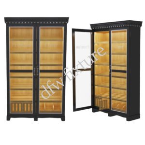 Double Door Humidor - Black