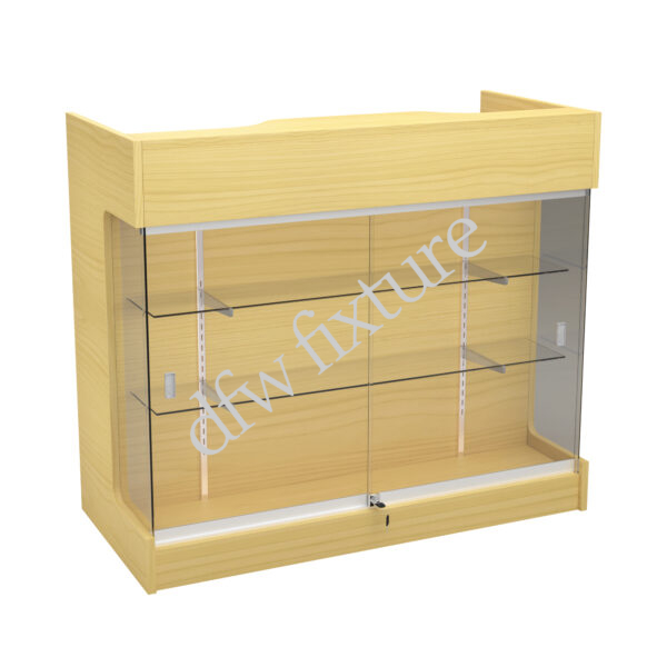 6ft Ledgetop Counter with Glass Front