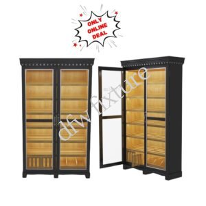 Double Door Humidor - Black