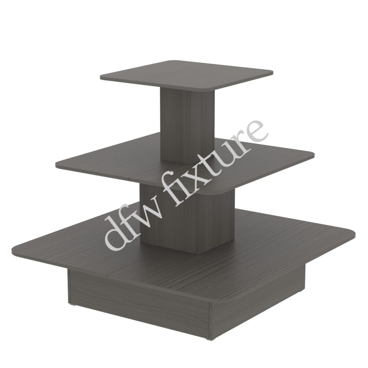 3 Tier Square Display Table- Gray