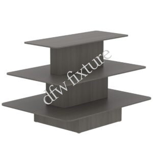 3 Tier Rectangle Display Table- Gray