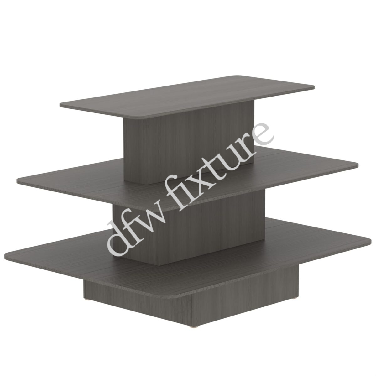 3 Tier Rectangle Display Table- Gray