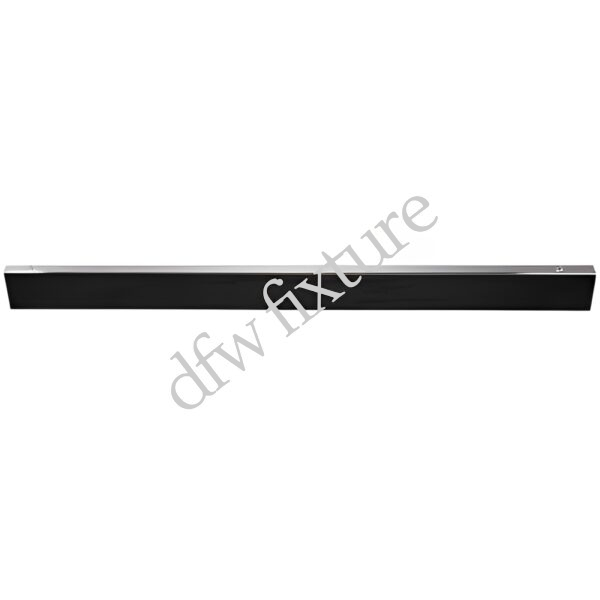 Black Rectangular Tubing 4 Long with Chrome Strip