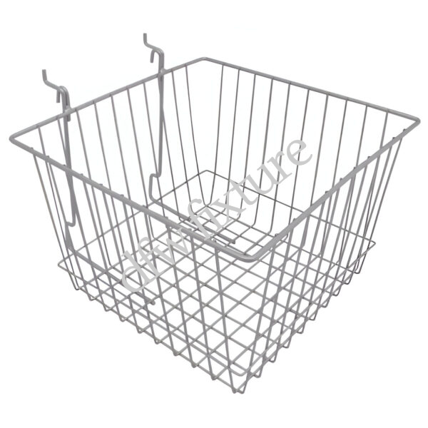 Gridwall/Slatwall Basket - 12x12x8-Chrome