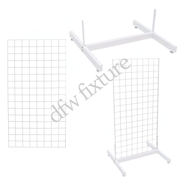 Grid Single Deluxe Display- 4ft- White