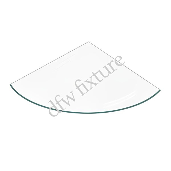 12" Quarter Round Tempered Glass