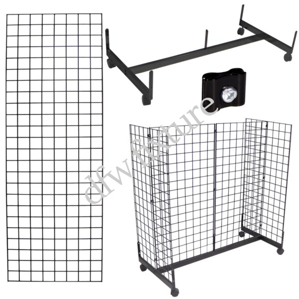Grid Gondola Display- 6ft- Black