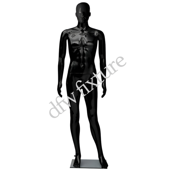 Plastic Male Mannequin Black M1GB-VIC