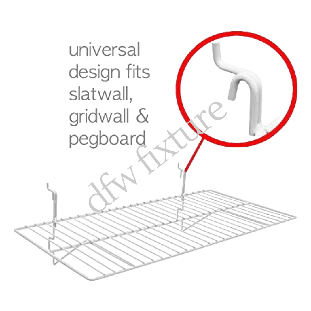 24" L x 12" D Wire Shelf-White