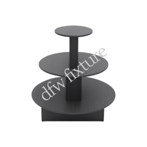3 Tier Round Display Table- Gray