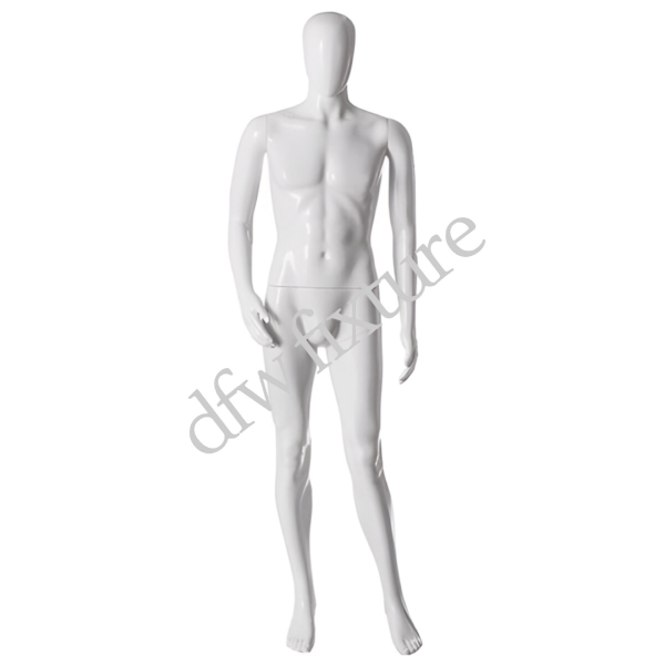 Plastic Male Mannequin White M2GW-TAB