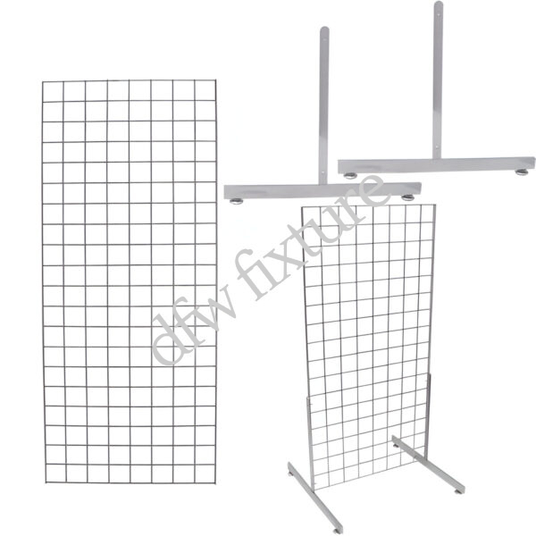 Grid T Leg Display- 5ft- Chrome