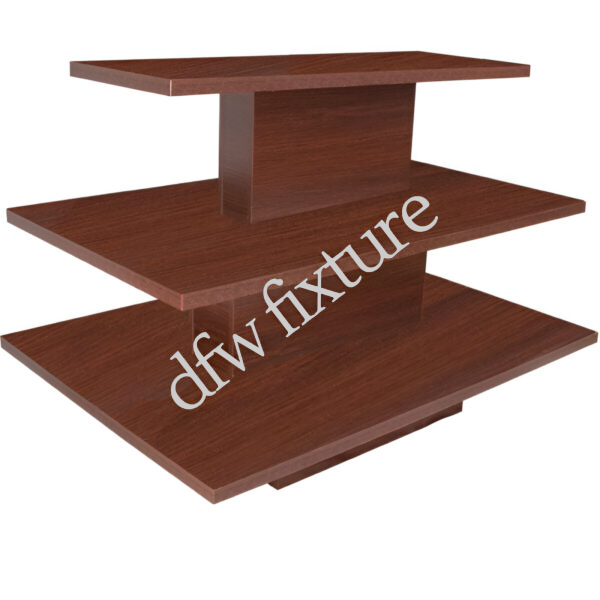 3 Tier Rectangle Display Table-Walnut