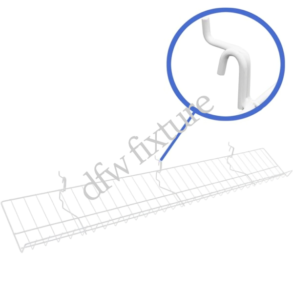 6.5" D x 46" L Candy Shelf-White