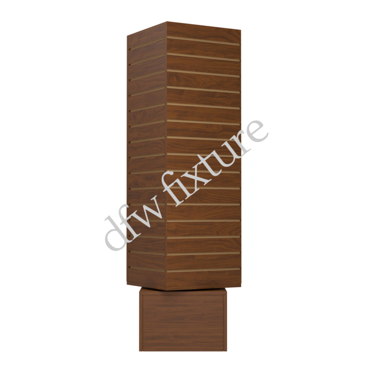 Slatwall Cubic Tower'12 – Walnut