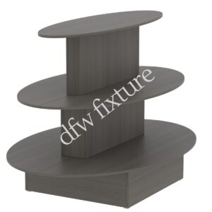 3 Tier Oval Display Table- Gray
