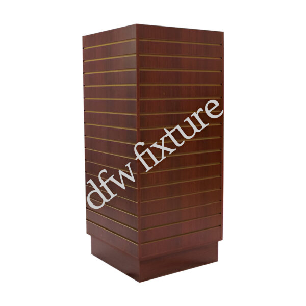 Slatwall Cubic Tower 24" - Walnut