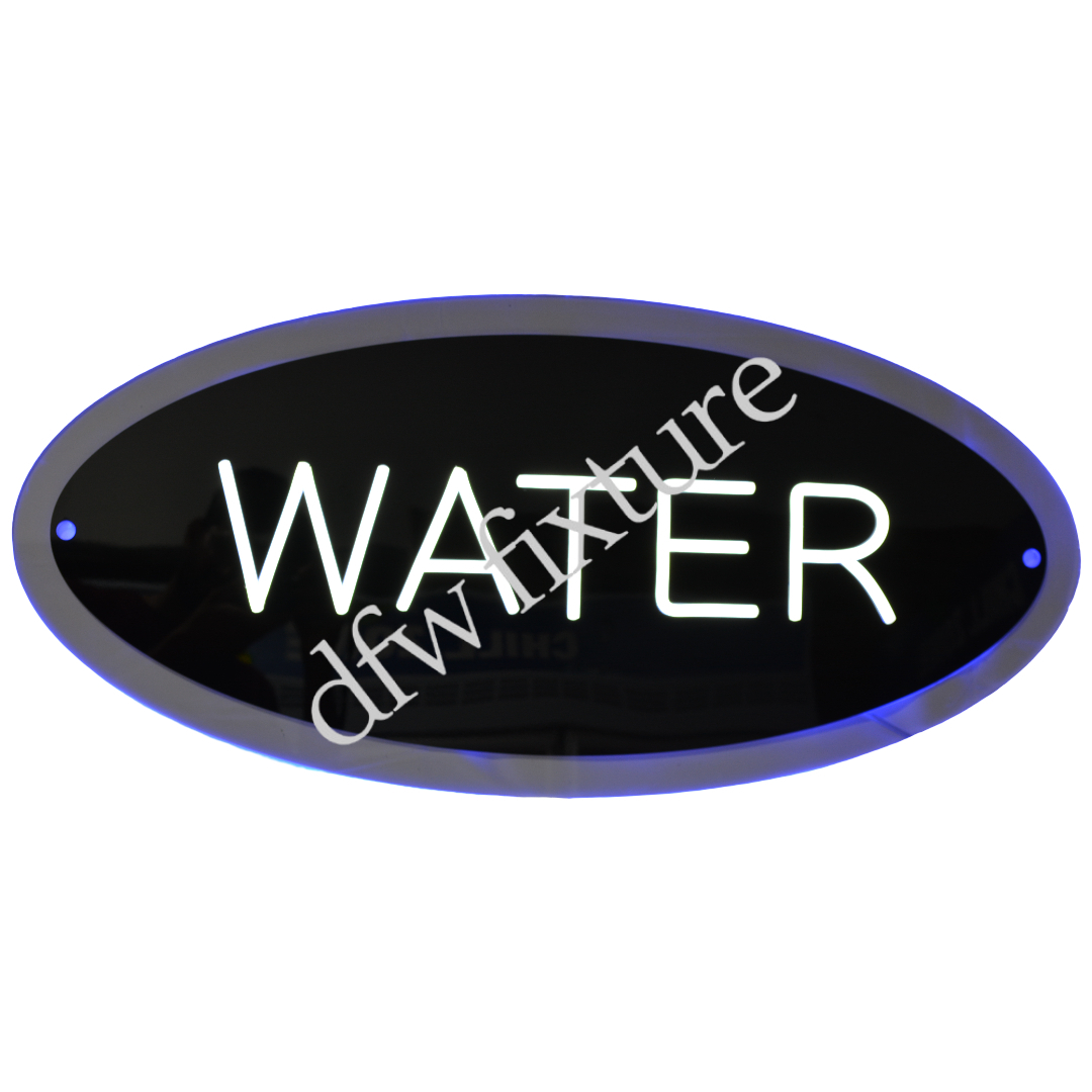 Water Oval LED Sign