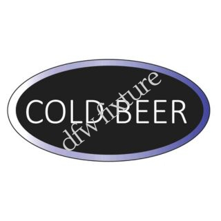 Cold Beer Oval LED Sign
