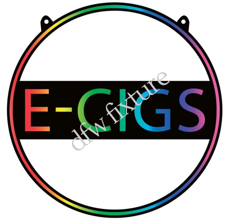 E-Cigs Circular Neon Sign