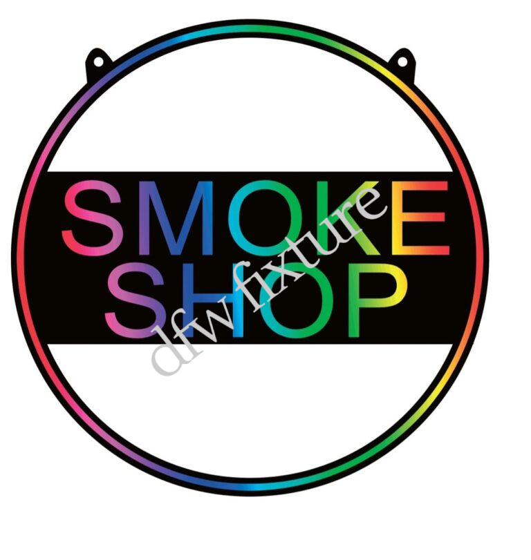 Smoke Shop Circular Neon Sign
