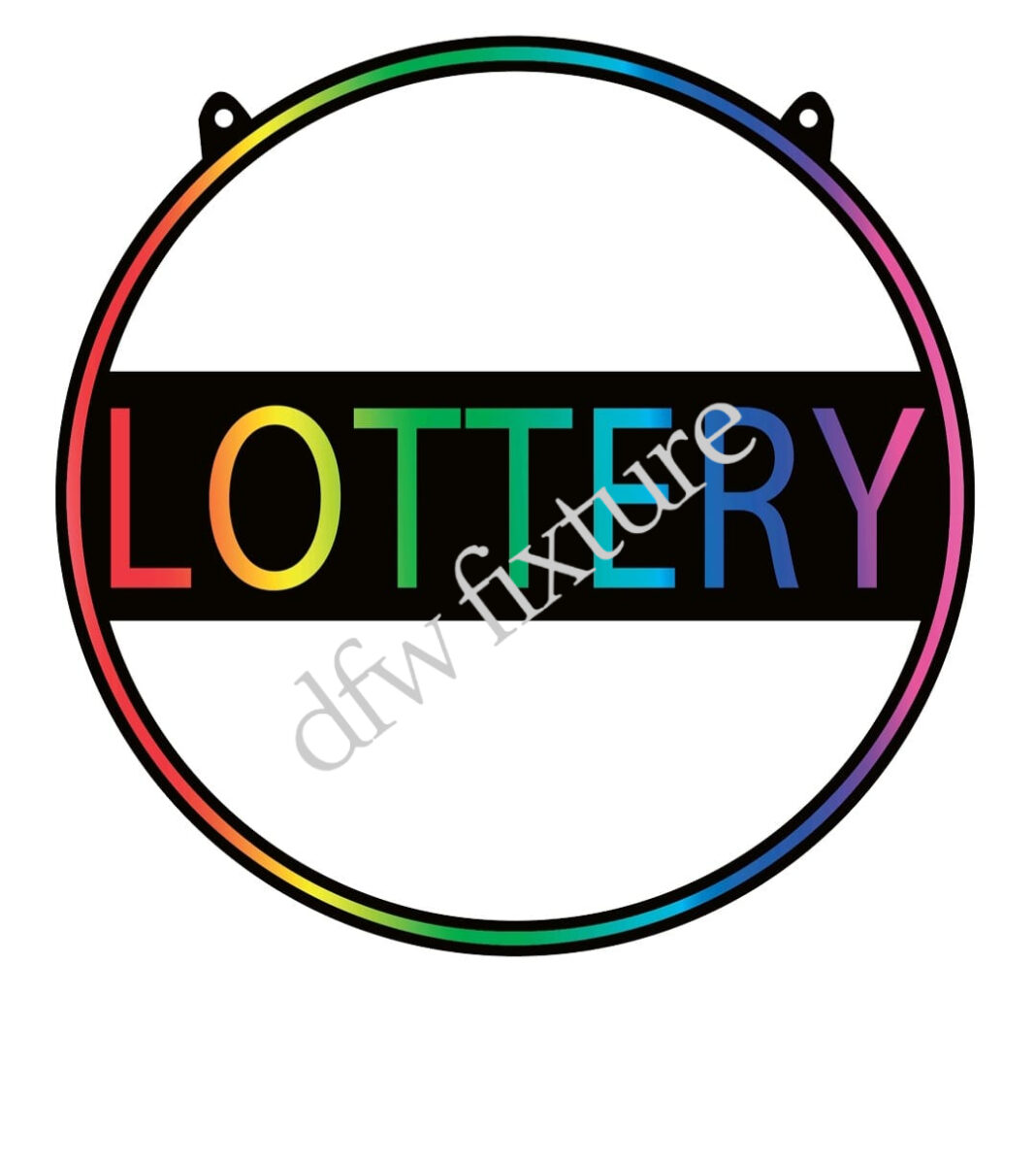 Lottery Circular Neon Sign