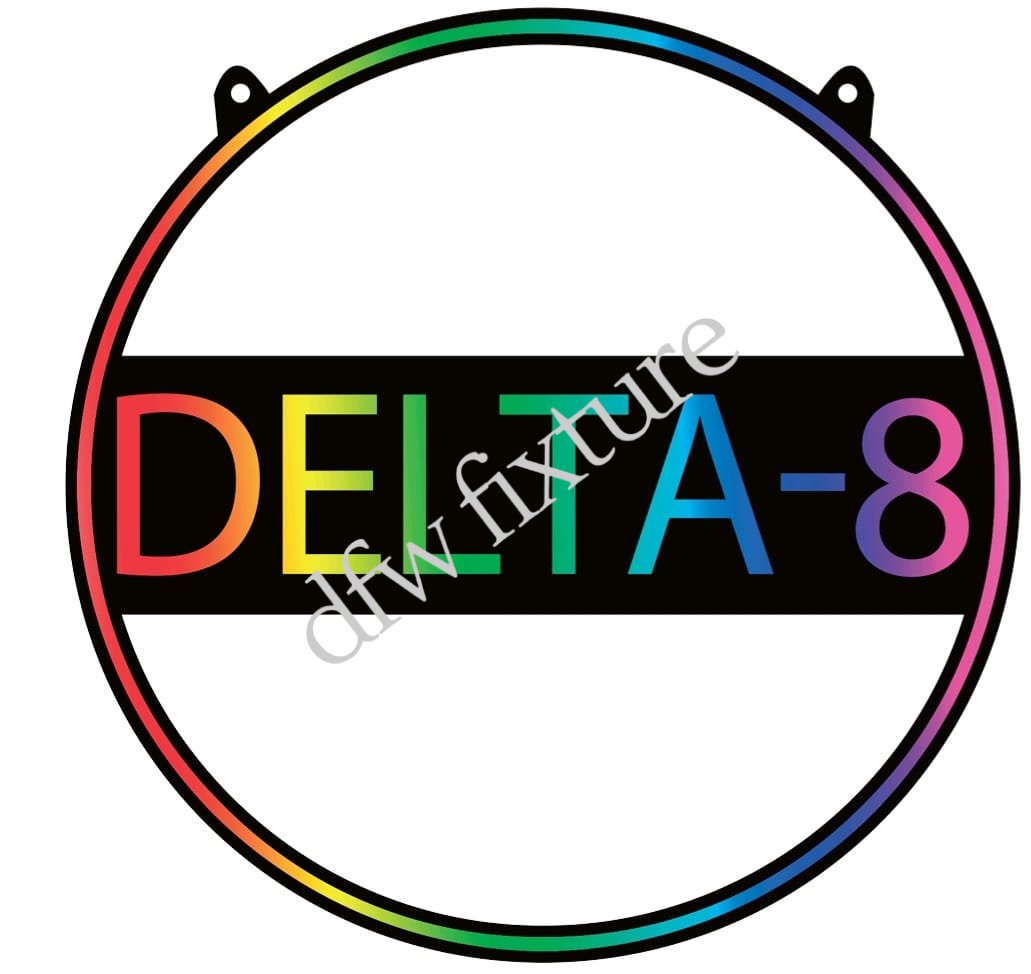 Delta 8 Circular Neon Sign