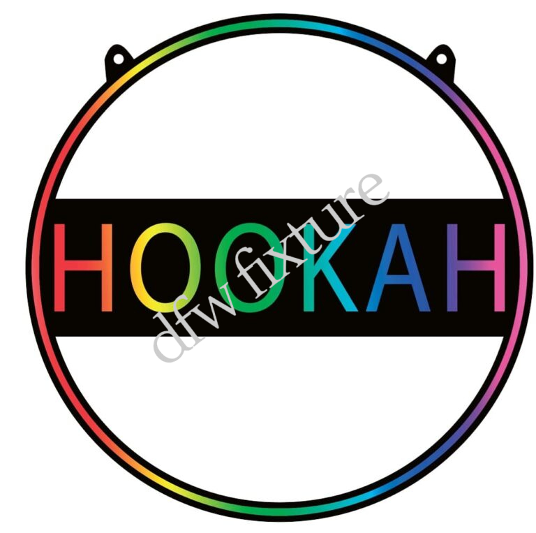 Hookah Circular Neon Sign