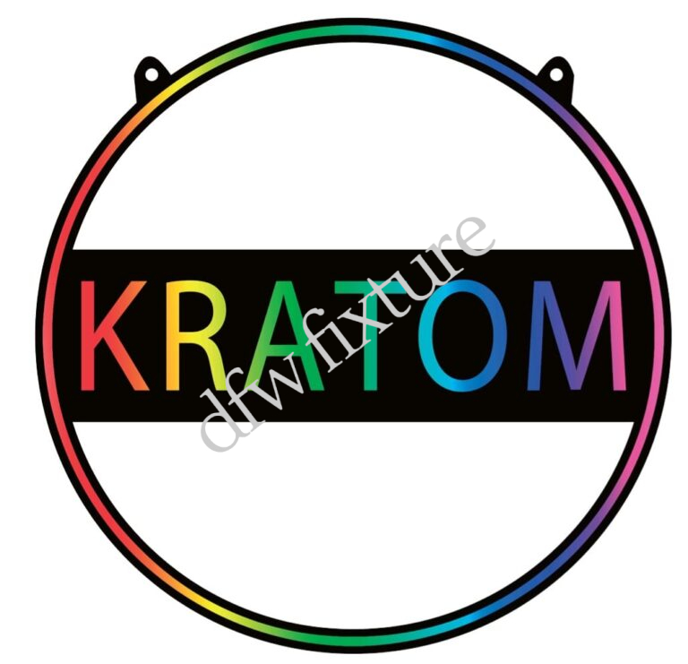 Kratom Circular Neon Sign