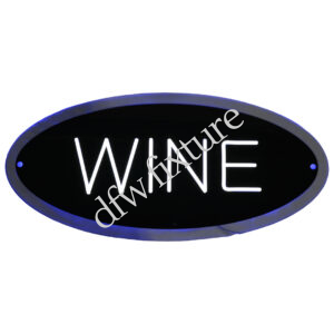 WINE LED OVAL SIGN