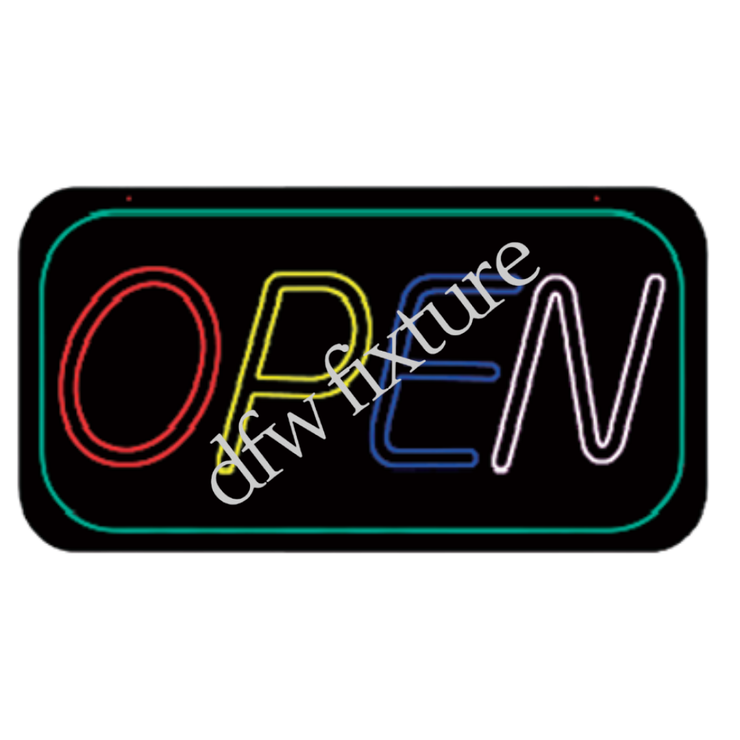 OPEN LED SIGN GREEN-40x20