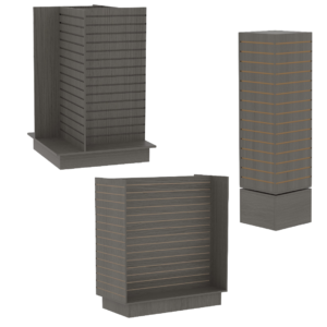 Slatwall Island Merchandisers- Gray