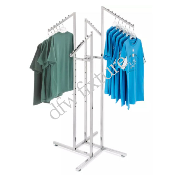 4 WAY SLANTED ARM RACK-BLACK - storedisplayfixture.com