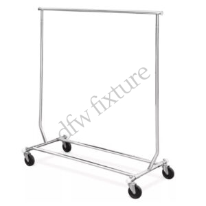 Collapsible Single bar Salesman Rolling Rack