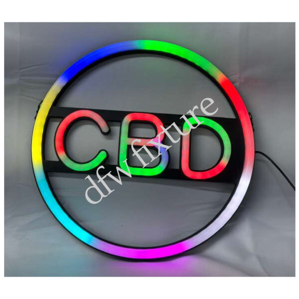 CBD(NEW) CIRCULAR NEON SIGN - storedisplayfixture.com