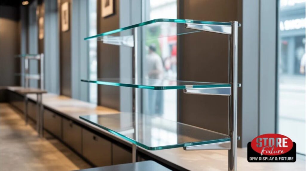 Glass 3-Tier Display Shelf