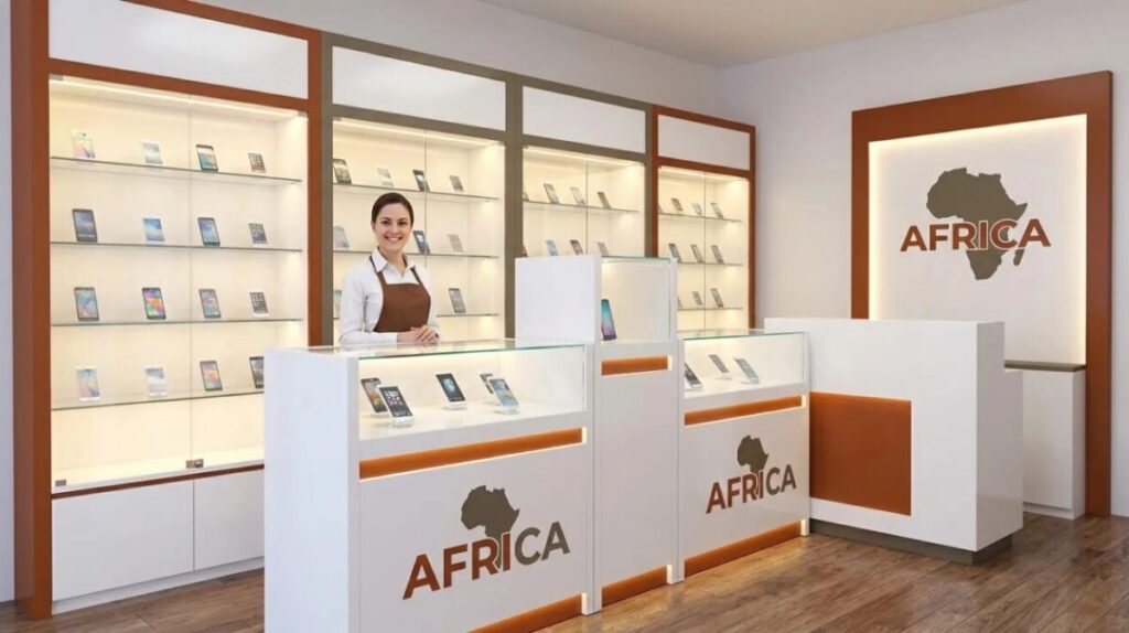 Corner Mobile Shop Counter