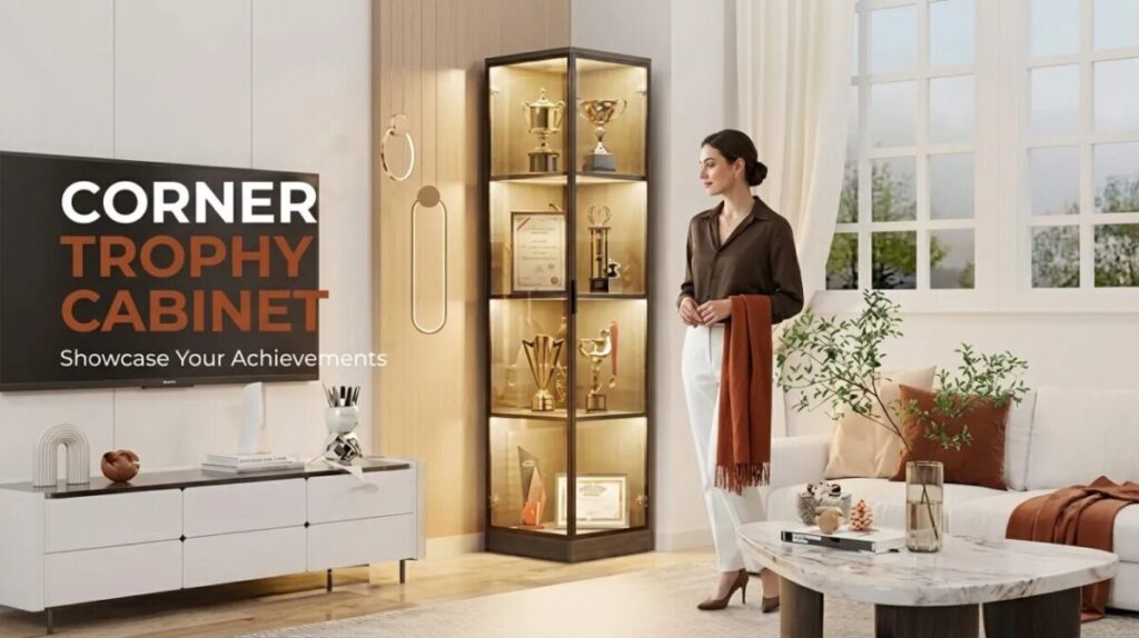 Corner Trophy Cabinet