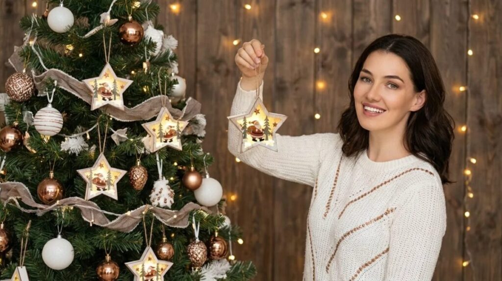 LED Lighted Ornament Showcase