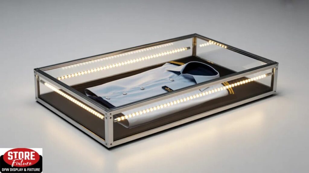 LED Lighted Uniform Display Case