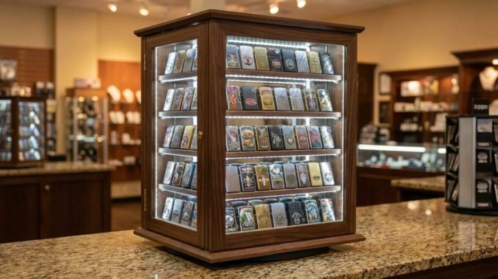Rotating countertop display case 
