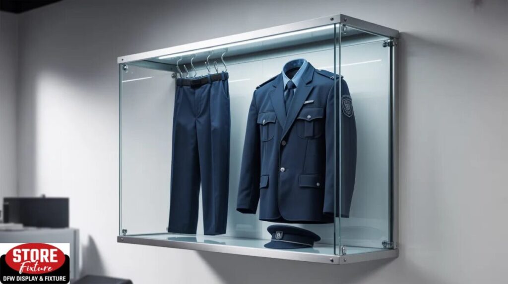 Wall Mounted Glass Uniform Case