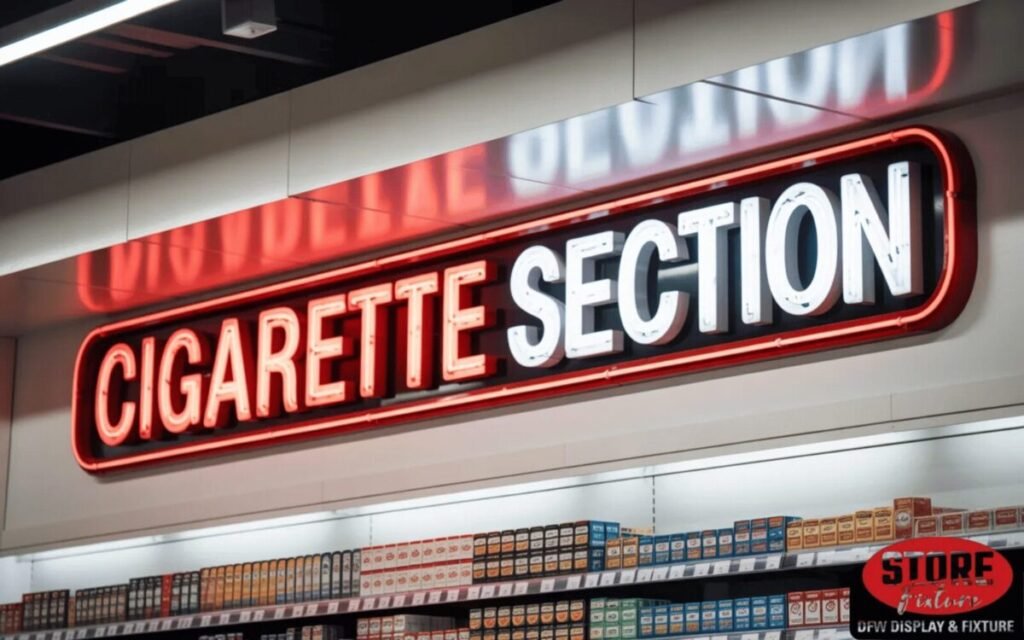 Cigarette Section Neon Marker