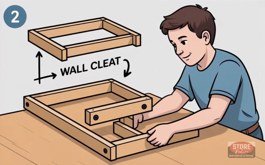 Create wall cleat frame