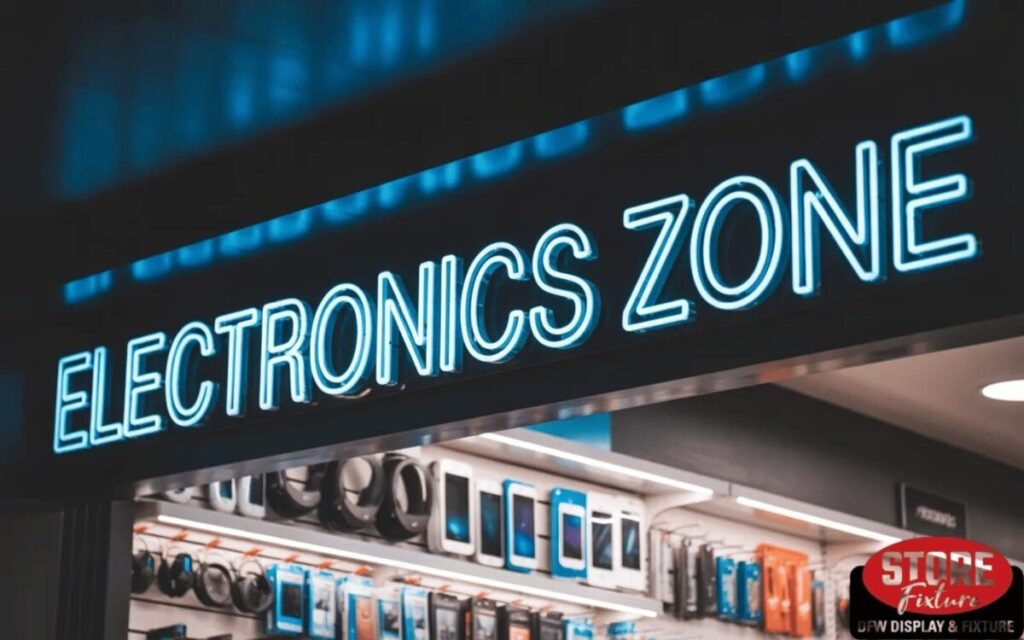 Electronics Zone Neon Header